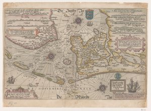 Map of the Vlie and the Marsdiep