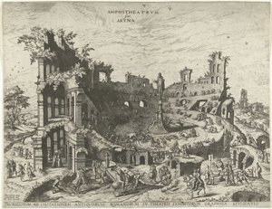 Bullfight in the Ruins of an Amphitheater