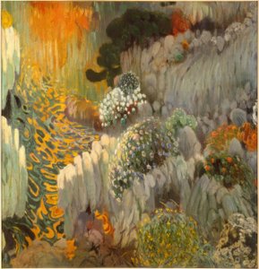 Oriental Panel Painting (Wall Decoration in Casa Trinxet) by Joaquim Mir i Trinxet
