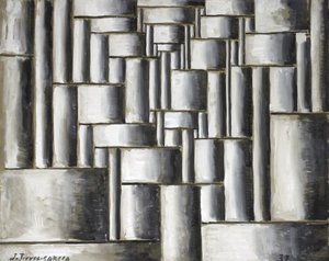 Tubular Abstract Composition by Joaquin Torres Garcia