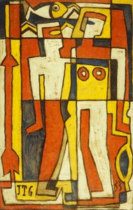Two Figures by Joaquin Torres Garcia