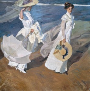 Walk Along the Coast. 1909 by Joaquín Sorolla