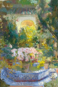 The Courtyard of the Sorolla House by Joaquín Sorolla