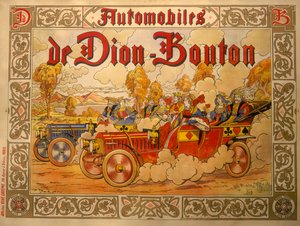 Poster Advertising De Dion Bouton Cars by Job Nixon