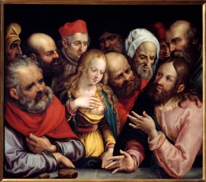Christ and the Woman Adulteress by Jobst Harrich