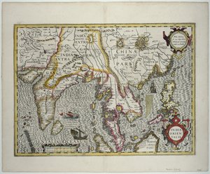 The Indian Subcontinent to the Philippines by Way of the Northern Portions of the Indonesian Archipelago and the Malay Peninsula by Jodocus Hondius