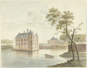 View of an Unknown Castle by Johan Antonie Kaldenbach