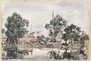 A Canal in The Hague, 1868 by Johan Barthold Jongkind