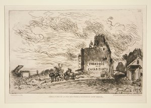 Demolition at the Rue des Francs-Bourgeois Saint-Marcel by Johan Barthold Jongkind