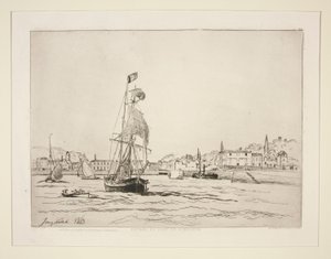 Entrance to the Port of Honfleur by Johan Barthold Jongkind