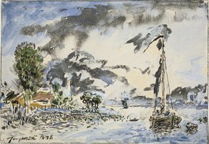 Fishing Boat by Johan Barthold Jongkind