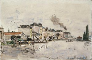 The Canal in Brussels by Johan Barthold Jongkind