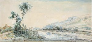 Landscape by the River Le Drac near Grenoble by Johan Barthold Jongkind