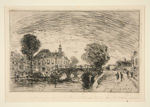 Bridge over the Canal by Johan Barthold Jongkind