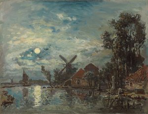 Moonlight on the Estuary, Holland