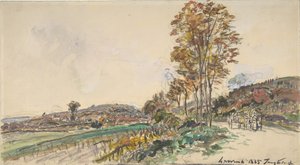 Road near La Côte-Saint-André, 1885 by Johan Barthold Jongkind