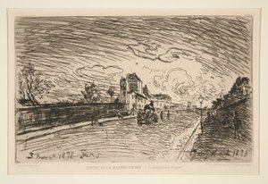 Exit from the Cochin House (Faubourg Saint-Jacques) by Johan Barthold Jongkind