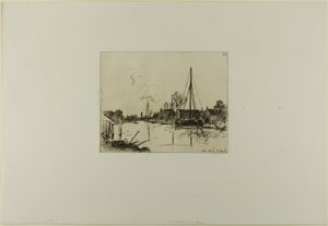 The Canal, from Cahier de six eaux-fortes, vues de Hollande by Johan Barthold Jongkind