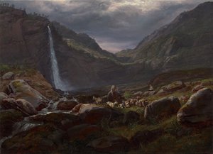 Feige Waterfall (Feigefossen), Lysterfjord, Norway