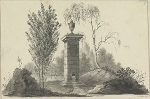 Fountain with Urn by Johan Christian Dahl