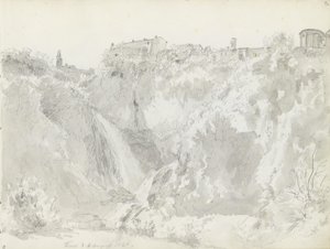 Waterfall, Tivoli by Johan Christian Dahl