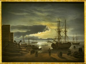 Copenhagen Harbor by Moonlight