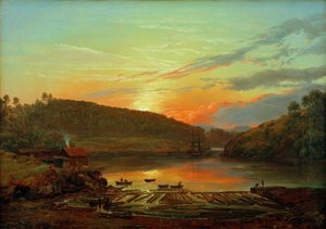 Landscape near Skien at Sunset
