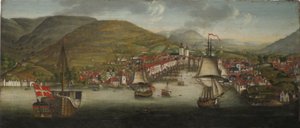 View of Bergen Harbour by Johan Christian Dahl