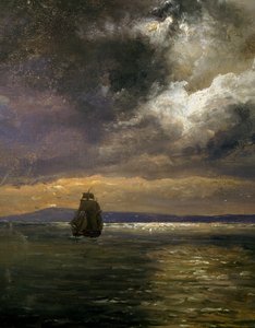 View of Christianiafiorden (detail) by Johan Christian Dahl