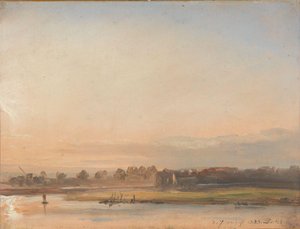 View of the Elbe by Johan Christian Dahl
