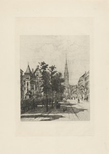 View of the Vondelstraat in Amsterdam by Johan Conrad Greive