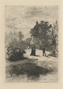 View of the Statue of Vondel in Vondelpark by Johan Conrad Greive
