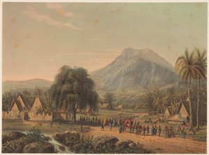 Wedding Procession at the Foot of Mount Salak in Java by Johan Conrad Greive