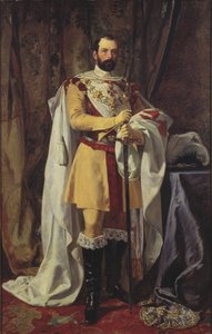 Portrait of the King Charles XV of Sweden (1826-1872) by Johan Fredrik Hockert