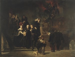 The Fire at the Royal Palace, Stockholm, May 7th, 1697, 1862-66 by Johan Fredrik Hockert