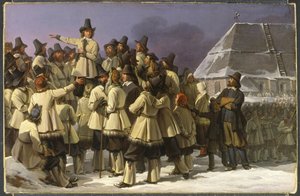 King Gustav Vasa of Sweden Addressing Men from Dalarna in Mora by Johan Gustaf Sandberg