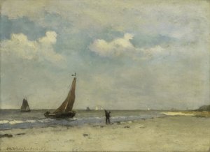 Beach Scene by Johan Hendrik Weissenbruch