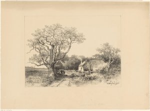 Landscape with Farm by Johan Hendrik Weissenbruch