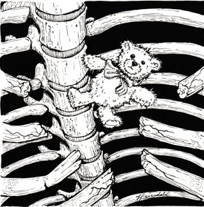 Skeletal Teddy Bear by Johan Liewendahl