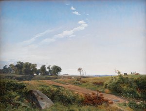 Zealand Landscape. Open Country in North Zealand by Johan Lundbye