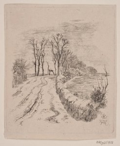 Avenue at Vallø by Johan Thomas Lundbye