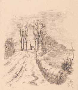 Avenue at Vallø by Johan Thomas Lundbye