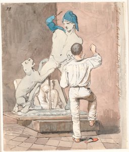 The Sculptor J.A. Jerichau in His Studio in Rome by Johan Thomas Lundbye
