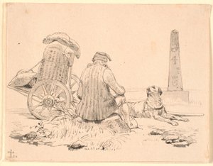 The Peddler and His Dog by Johan Thomas Lundbye