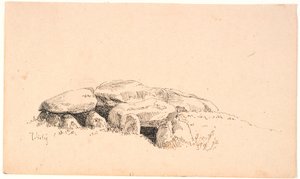 A Long Barrow by Johan Thomas Lundbye