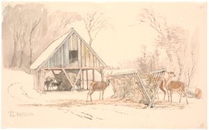 Feeding Hedges for Game in the Deer Park by Johan Thomas Lundbye