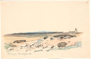 Landscape from Hornbæk with the Plantation and Kullen in the Background by Johan Thomas Lundbye