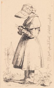 Little Regine in Vallekilde by Johan Thomas Lundbye