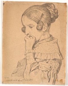 Portrait of a Young Lady, 3/4 Profile to the Left