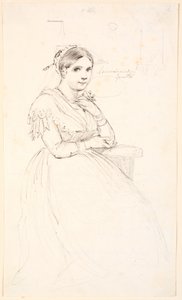 Seated Italian Woman by Johan Thomas Lundbye